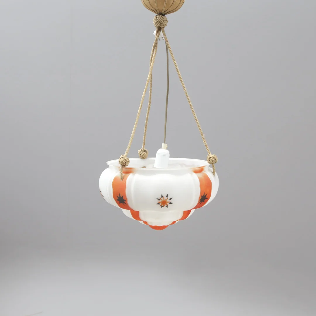 TAKLAMPA, glas, sannolikt 1920-tal. — Ceiling lights — Kalmar Auktionsverk
