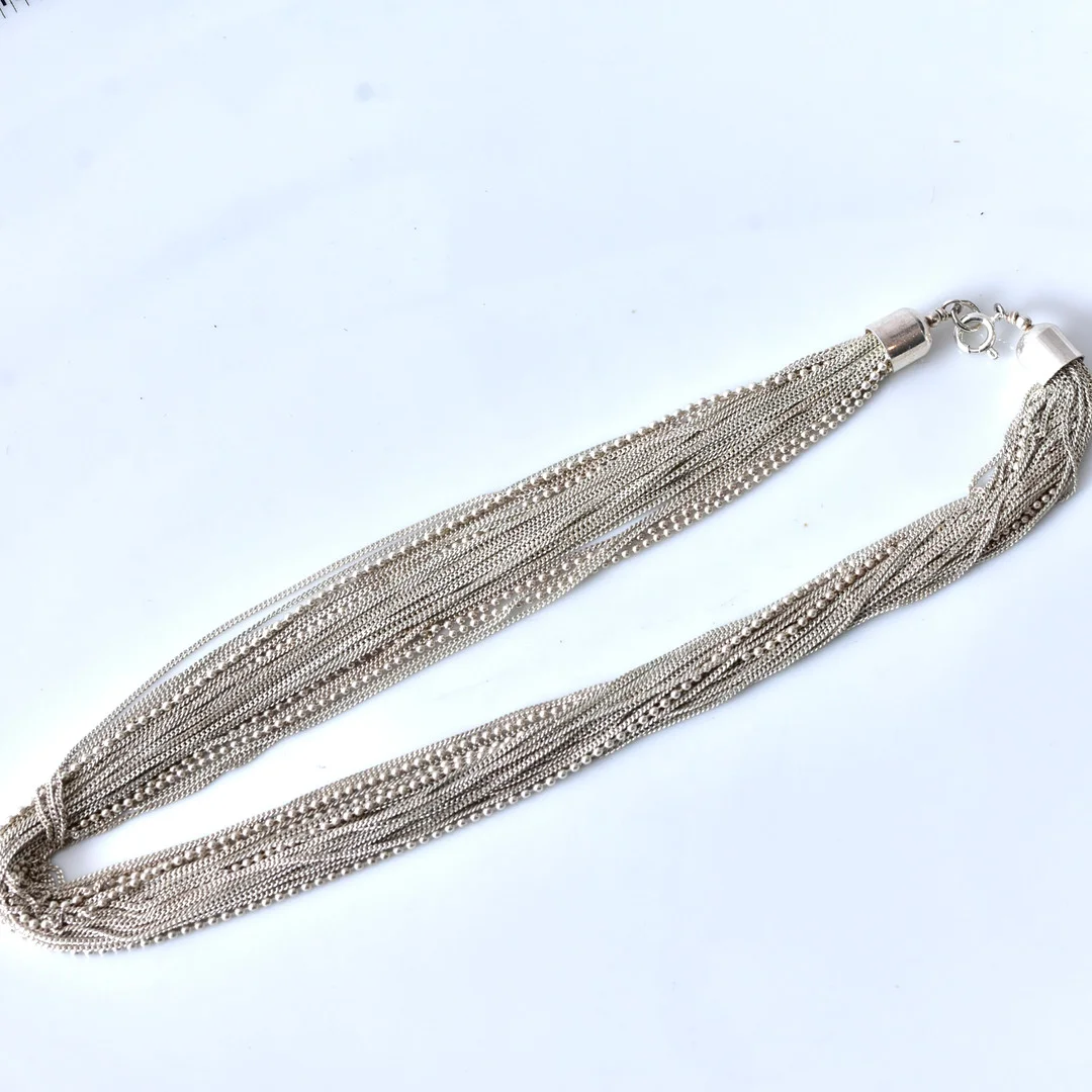 HALSCOLLIER, sterlingsilver. — Necklace — Halmstads Auktionskammare