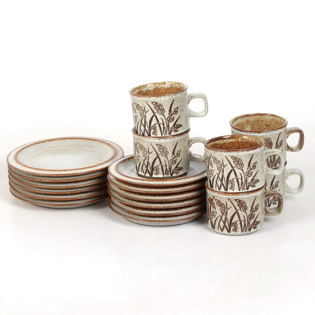 KAFFESERVIS, 18 delar, Dunoon ceramics, Skottland. — European — Stadsauktion Sundsvall