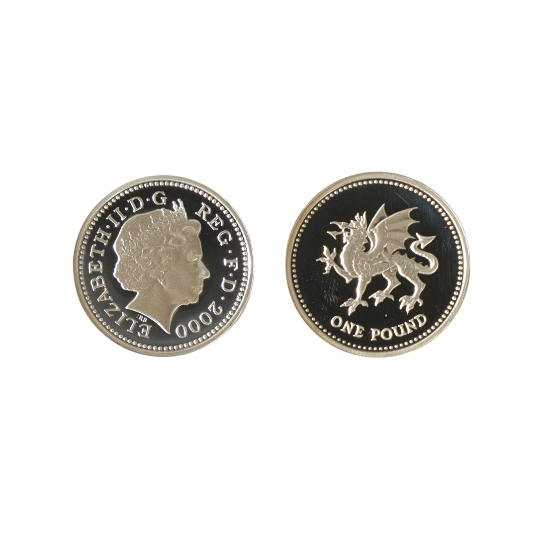 A ROYAL MINT UNITED KINGDOM SILVER PROOF PIEDFORT ONE POUND COIN. — Coins & Banknotes — Bishop & Miller