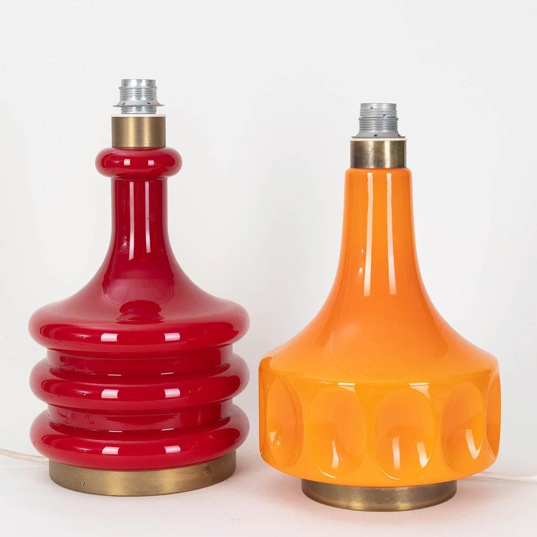 Paar Tischlampen aus Glas, Deutschland, 1970er Jahre (2). — Table Lamps — Stockholms Auktionsverk Hamburg