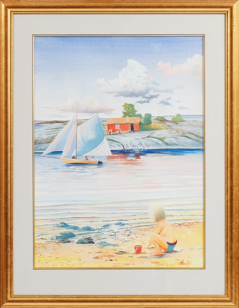 THOMAS KÄCK. Akvarell, signerad och daterad -91. — Paintings — Göteborgs Auktionsverk