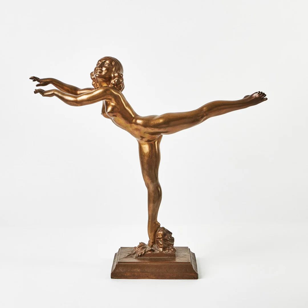 HERMAN EUGEN ÖRNSÄTER. Skulptur, brons, dansande kvinna, "Vallmo", signerad och daterad 1931. — Sculptures & Bronzes — Stockholms Auktionsverk Magasin 5