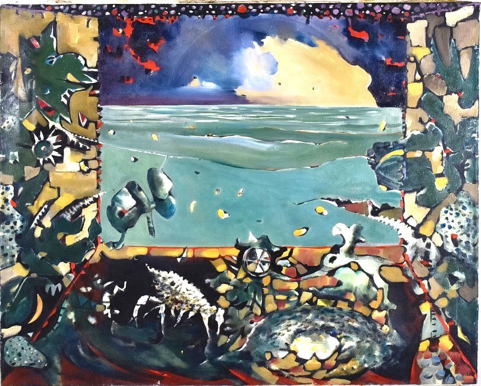 JANUSZ WALASEK. oljemålning, komposition. — Paintings — Halmstads Auktionskammare