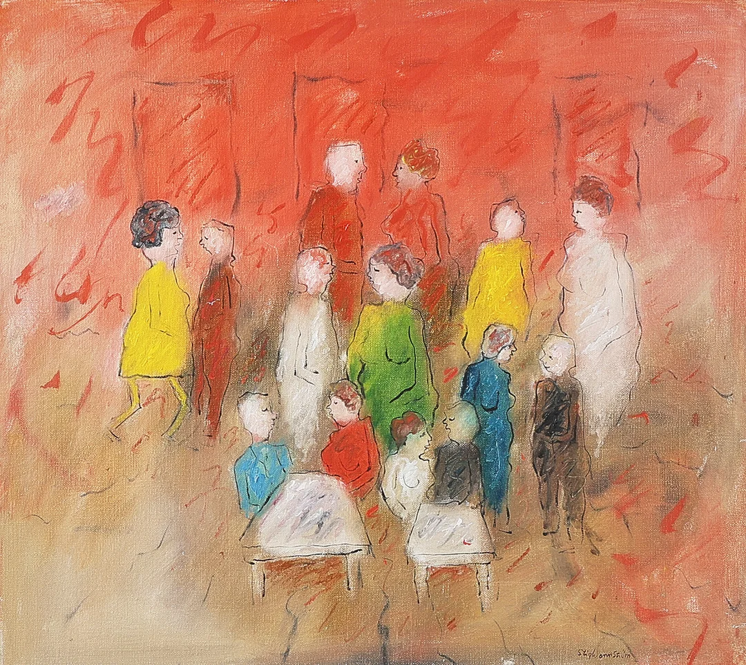 STIG WENNSTRÖM. Oljemålning, signerad, Figurer. — Paintings — Metropol Auktioner