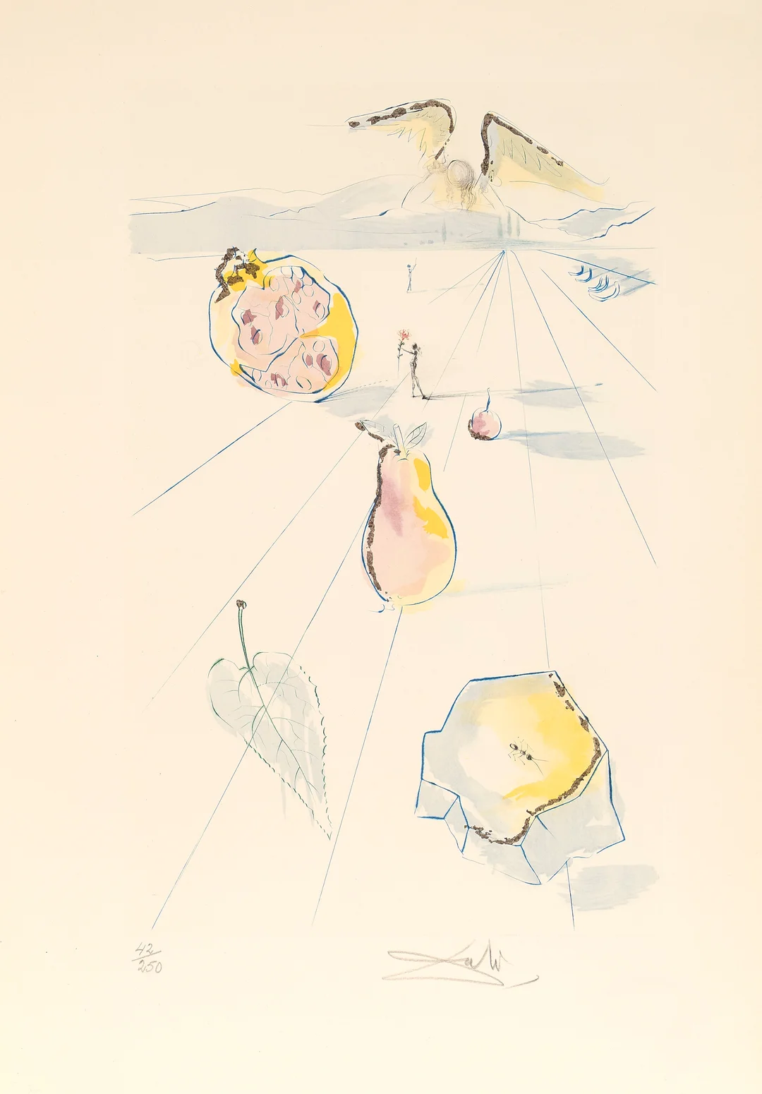 Dali, Salvador — "The Fruits of the Valley" 1971 — Kunst/Grafikk — Blomqvist