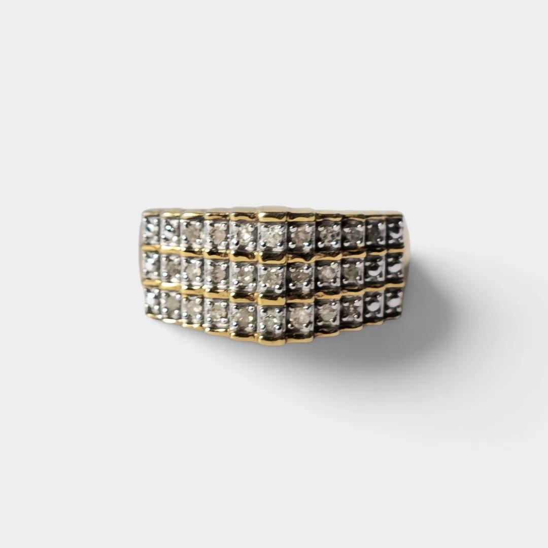 Anillo en plata con diamantes. — Rings — Barcelona Auctions