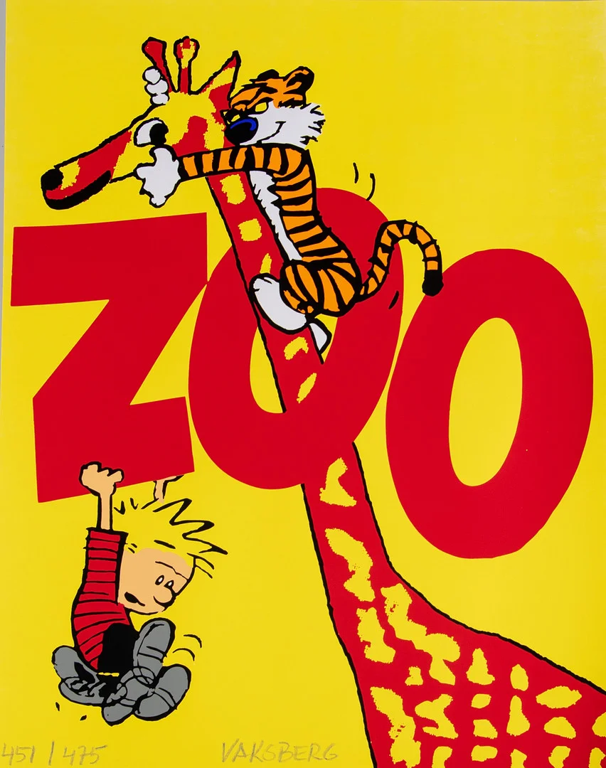 OVE VAKSBERG. "ZOO", färgserigrafi, signerad samt numrerad 451/475. — Engravings & Prints — Laholms Auktionskammare