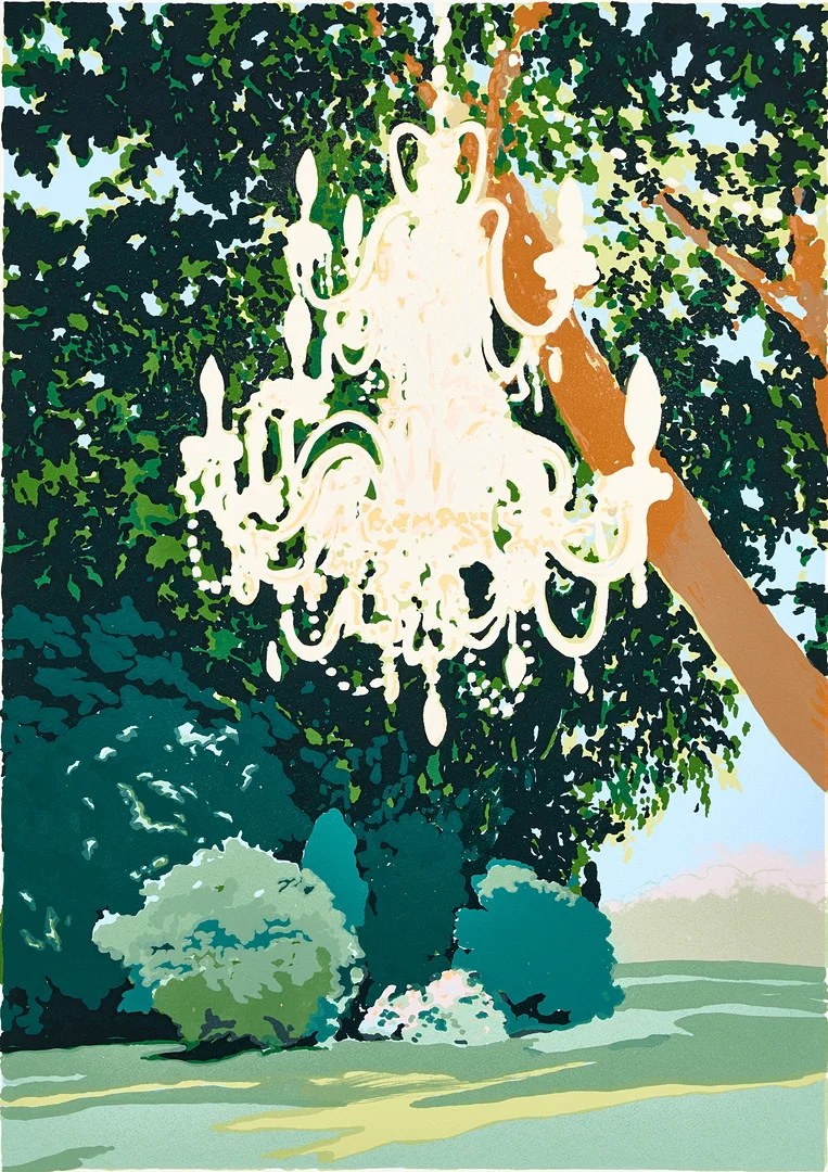 JOAKIM ALLGULANDER (född 1965). "Secret Garden", signerad och numrerad 217/240, färgserigrafi. — Engravings & Prints — Crafoord Auktioner Stockholm