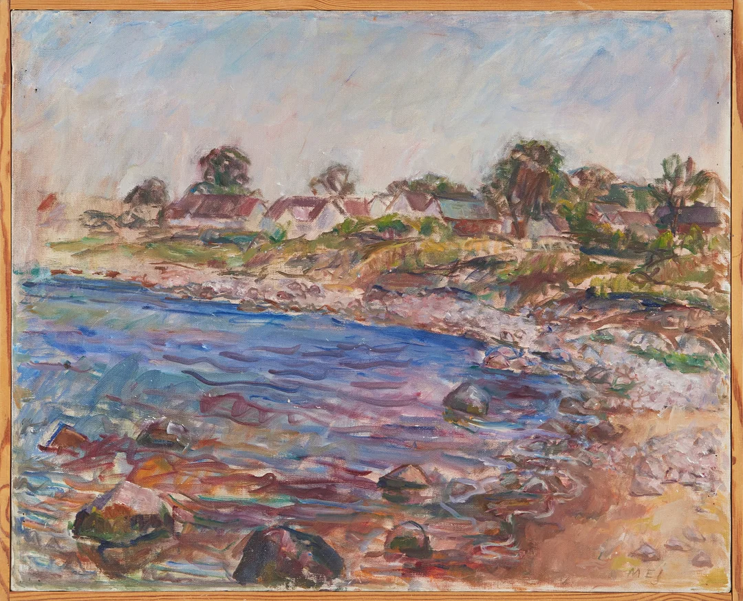 MÄRTA EHRENKRONA-JÄGERSKIÖLD. (Sverige, 1905-1992). Skärgårdsmotiv, monogramsignerad MEJ, olja på duk. — Paintings — Stockholms Auktionsverk Magasin 5