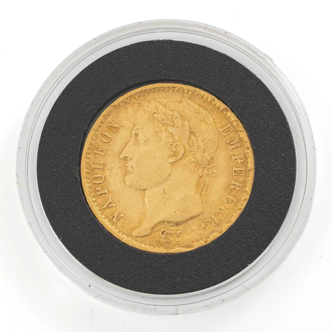 Guldmynt, Frankrike, Napoleon I, 20 Franc, Paris, 1808. — Militaria/Mynt — Bukowskis
