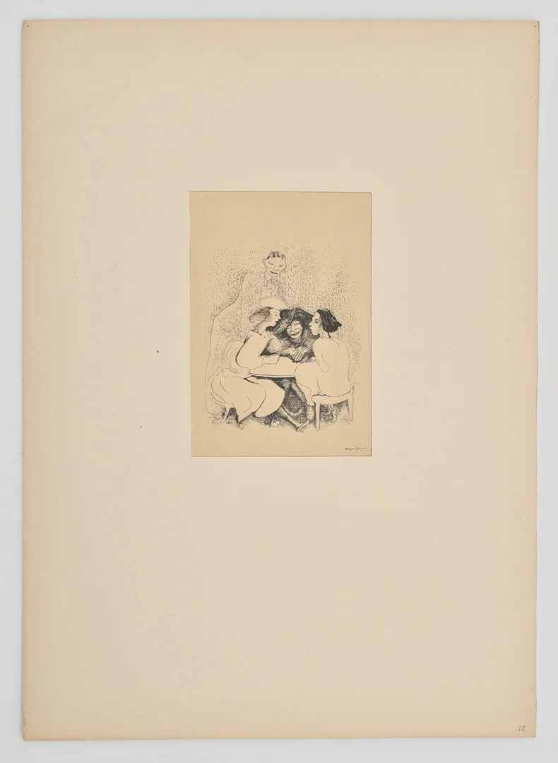 BIRGER EKMAN. Väninnor. Teckning. Signerad. — Drawings — Connoisseur Bokauktioner