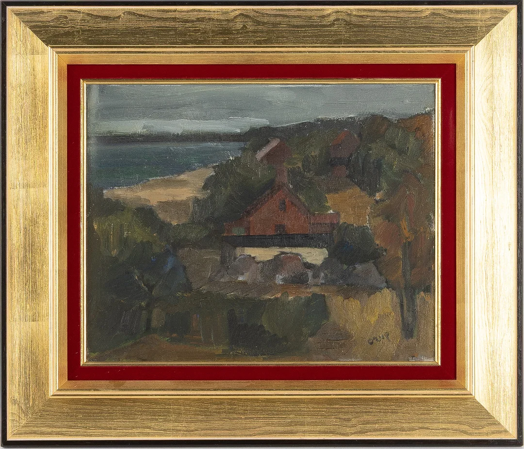 BENGT ORUP. "Kattvik, Hovshallar", olja på duk, signerad. — Paintings — Stockholms Auktionsverk Helsingborg
