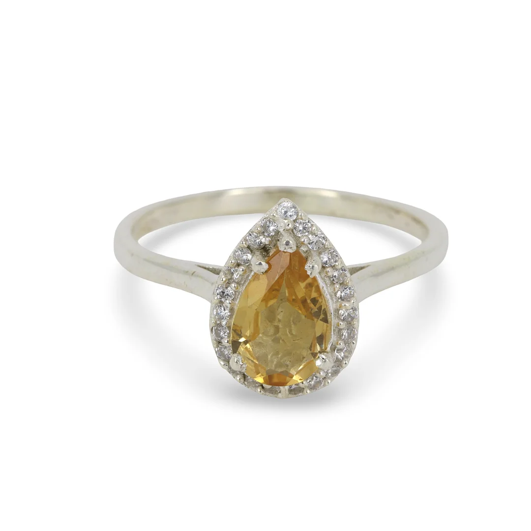 CITRINE SILVER RING. — Rings — Chalkwell Auctions