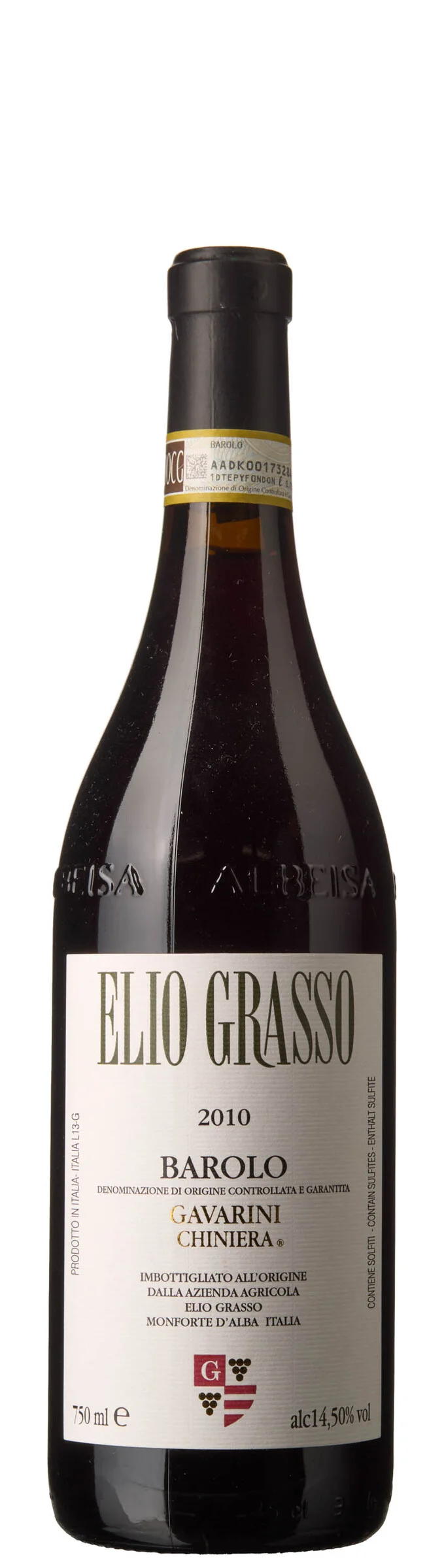 1 x Barolo Gavarini Chiniera 2010, Elio Grasso — 1 x Barolo Gavarini Chiniera 2010, Elio Grasso — Vin/Vin — Blomqvist