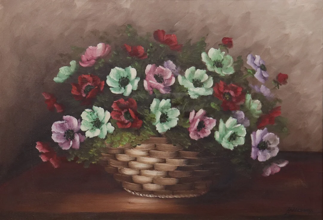 OIDENTIFIERAD KONSTNÄR. olja på duk, blomsterstilleben. — Paintings — Markus Auktioner