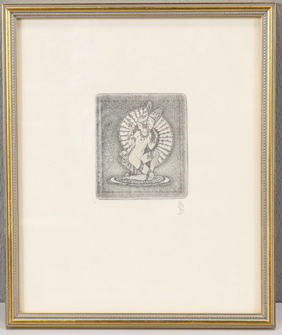 GERHARD HENNING. Figurkomposition. — Engravings & Prints — Karlstad Hammarö Auktionsverk