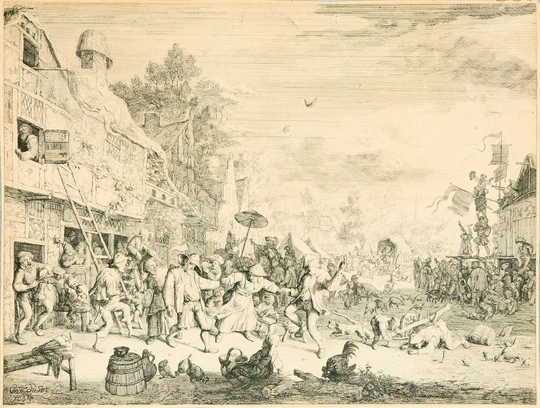 CORNELIS DUSART (1660-1704). "Die große Dorfkirchweih". — Engravings & Prints — Uppsala Auktionskammare