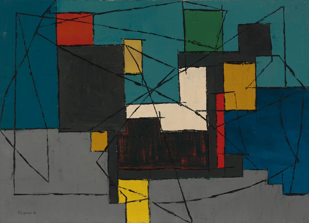 Ingemar, Ernst — Uten tittel, 1956 — Kunst/Maleri — Blomqvist