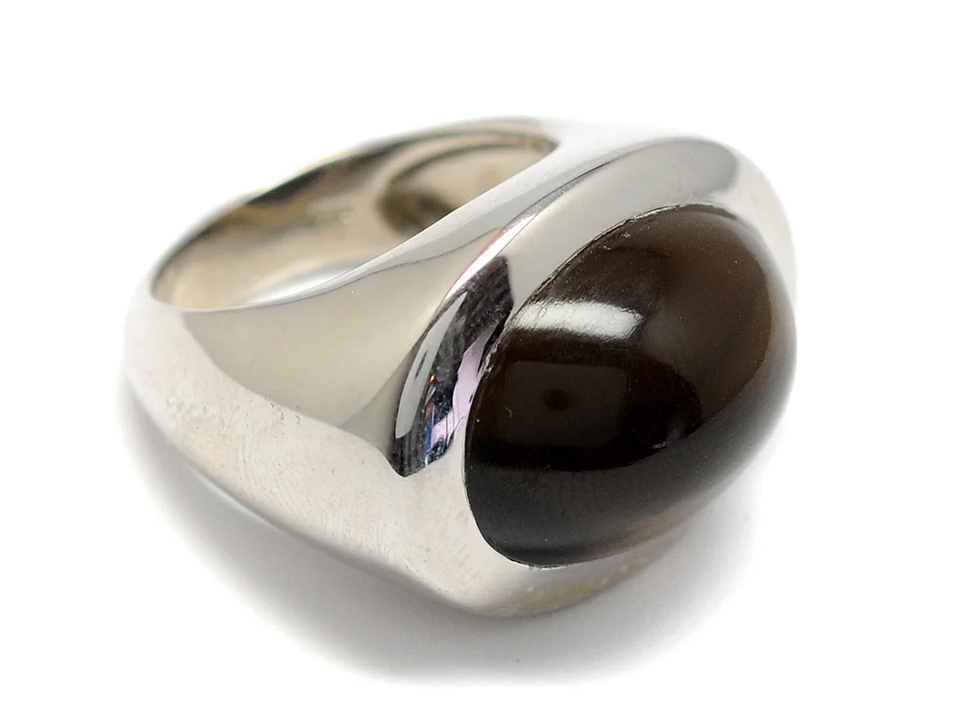 RING, sterlingsilver med rökkvarts, storlek 17,75 mm Pierre d´ Argent — Smycken/Ring — Kaplans
