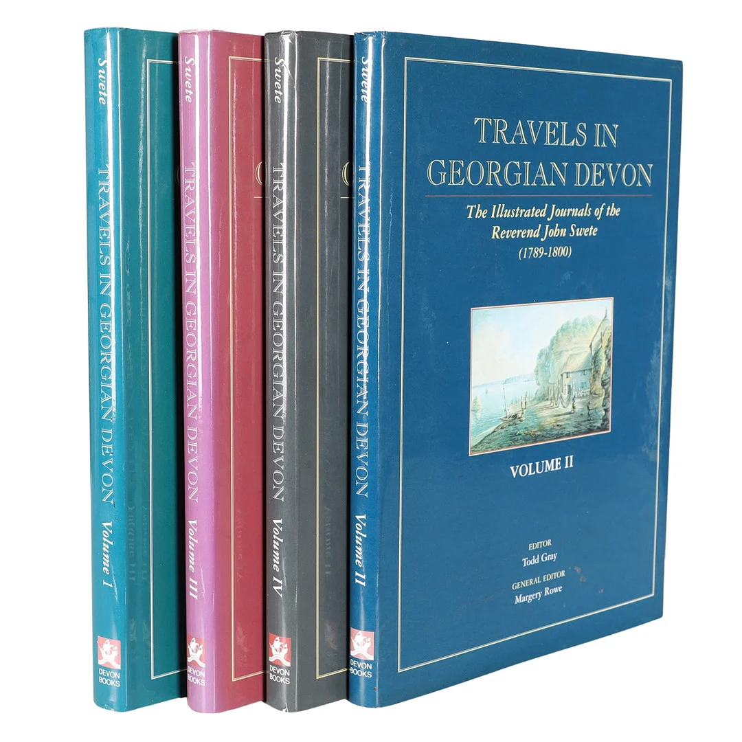 TODD GRAY AND MARGARET ROWE (EDITORS). Travels in Georgian Devon: The Illustrated Journals of the Reverend John Swete 1789-1800, 4 Volumes, 1997-2000. — Books — Lawrences Auctioneers