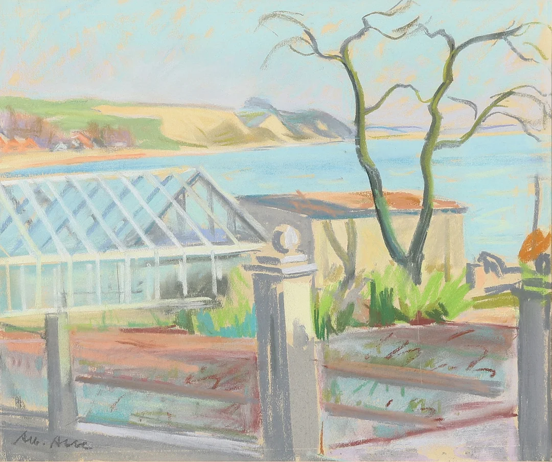 ALBERT ABBE. Pastell, signerad. — Paintings — Crafoord Auktioner Malmö