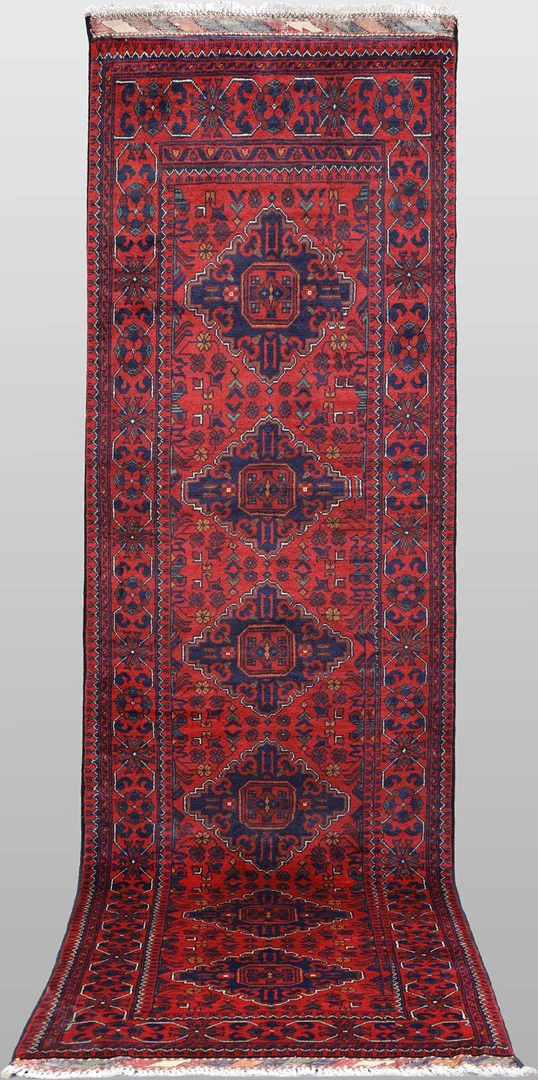 MATTA. Afghan fine gallerimodell, 280 x 75 cm. — Oriental Carpets & Textiles — Södermanlands Auktionsverk