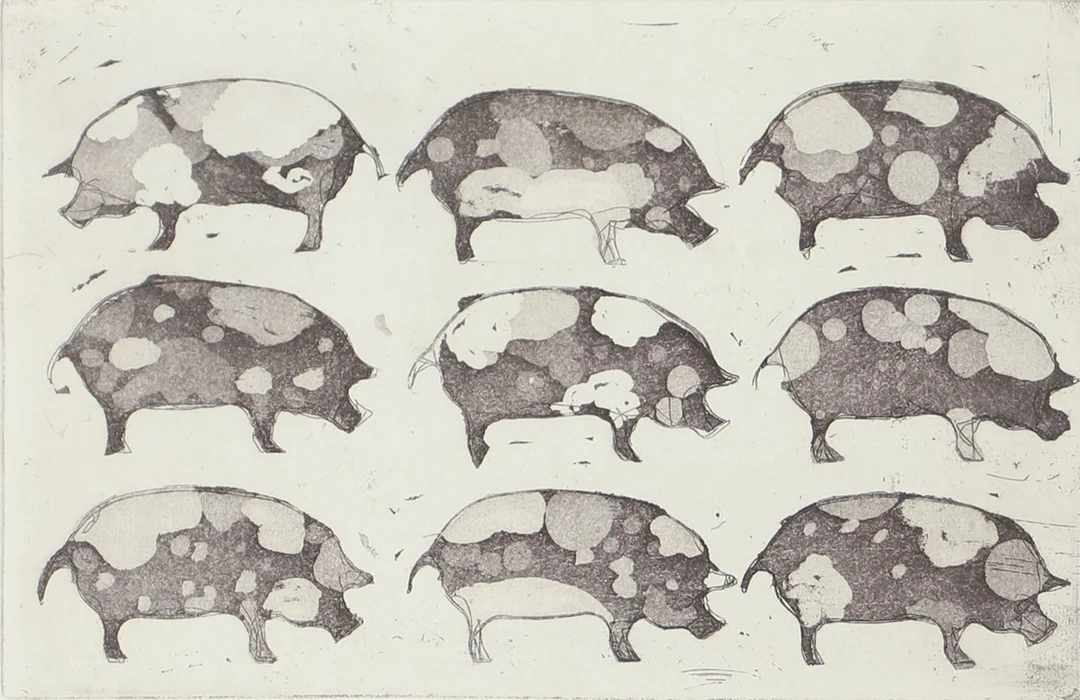 LEIF OLIN. "Inte jag", koppargrafik, signerad. — Engravings & Prints — Helsingborgs Auktionskammare
