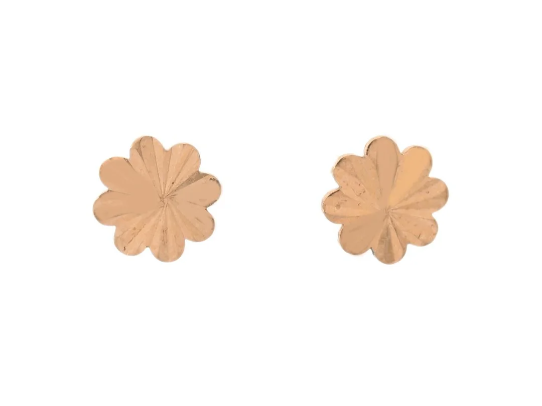 ÖRHÄNGEN, 18K guld, blommor, diameter ca 4 mm, stift, vikt ca 0,4 g. — Smycken/Örhängen — Kaplans