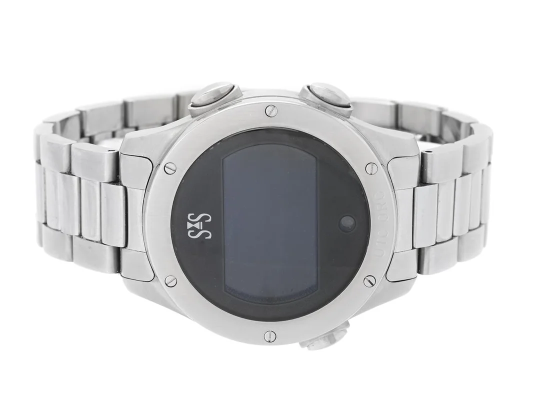 SJÖÖ SANDSTRÖM, UTC ORC (Ocean Race Chronograph), Serie nr. 145, herrur, 40 mm, digital, stål/titan, quartz, safirglas, originallänk, viklås, ca 2002, box (skadad), ytterkartong. — Klockor/Sjöö Sandström — Kaplans