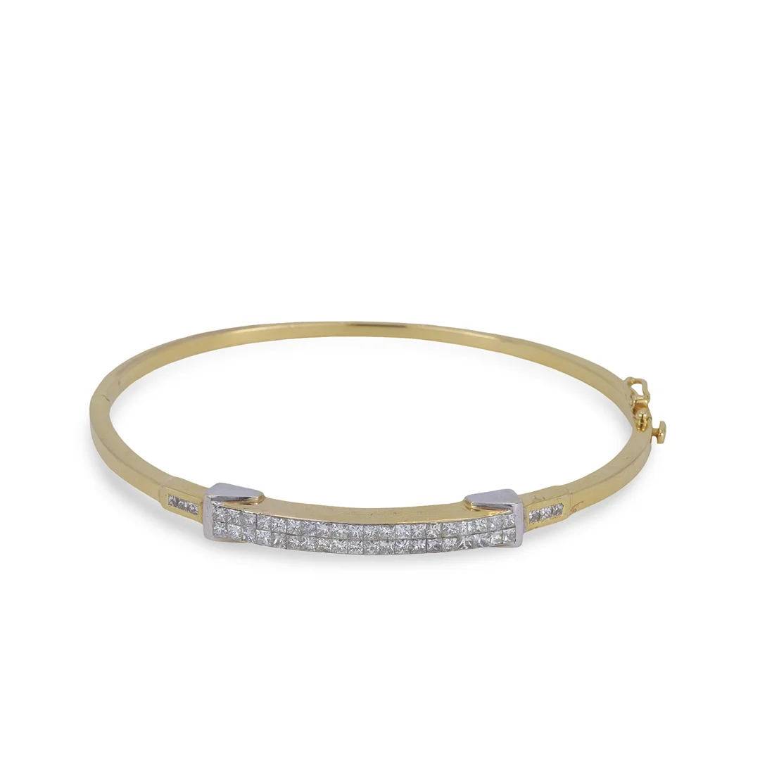 18CT DIAMOND BANGLE. — Bracelets — Chalkwell Auctions