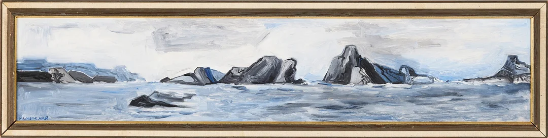 MATS LOOSME ( EST/ SVE, 1933-2005). Kustbild, olja på pannå. — Paintings — Stockholms Auktionsverk Magasin 5