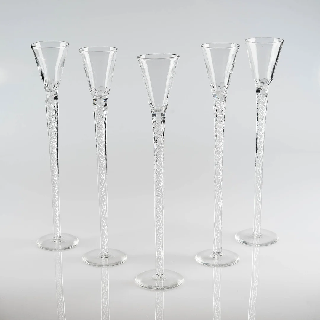 SPETSGLAS, LUFTSPIRAL, 1900tal (5st). — Utility glass — Norrlands Auktionsverk