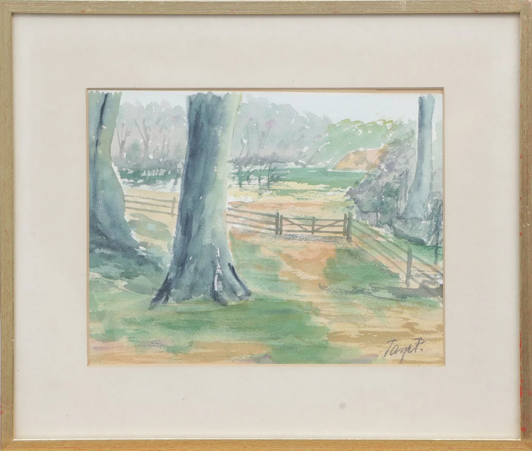 OIDENTIFIERAD KONSTNÄR. AKVARELL, signerad Tage. — Paintings — Kalmar Auktionsverk