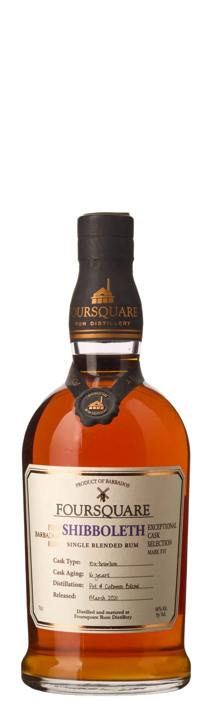 1 x Foursquare Single Blended Barbados Rum Shibboleth Exceptional Cask Selection Mark XVI 16 Years — 1 x Foursquare Single Blended Barbados Rum Shibboleth Exceptional Cask Selection Mark XVI 16 Years — Vin/Brennevin — Blomqvist