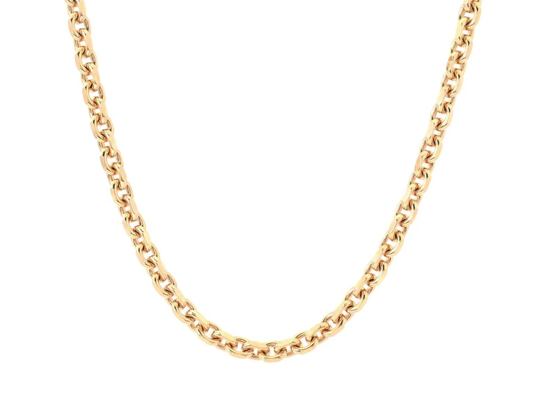 HALSKEDJA, 18K guld, ankarlänk, Balestra, längd 50 cm, vikt 62,9 g. — Smycken/Halskedja — Kaplans