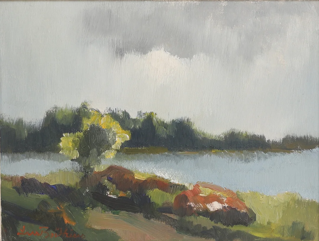 LARS BOËTHIUS. Olja på pannå, signerad. — Paintings — RA Auktionsverket Norrköping