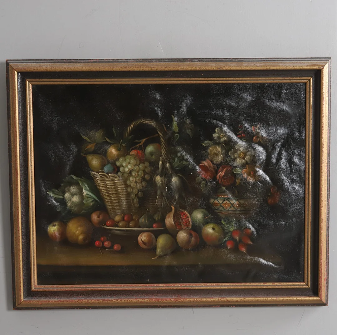 OIDENTIFIERAD KONSTNÄR. OLJA PÅ DUK, fruktstilleben, 17/1800-tal. — Paintings — Örebro Stadsauktioner