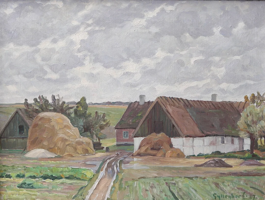 OSSIAN GYLLENBERG. olja på duk, signerad och daterad 27. — Paintings — Gomér & Andersson Linköping