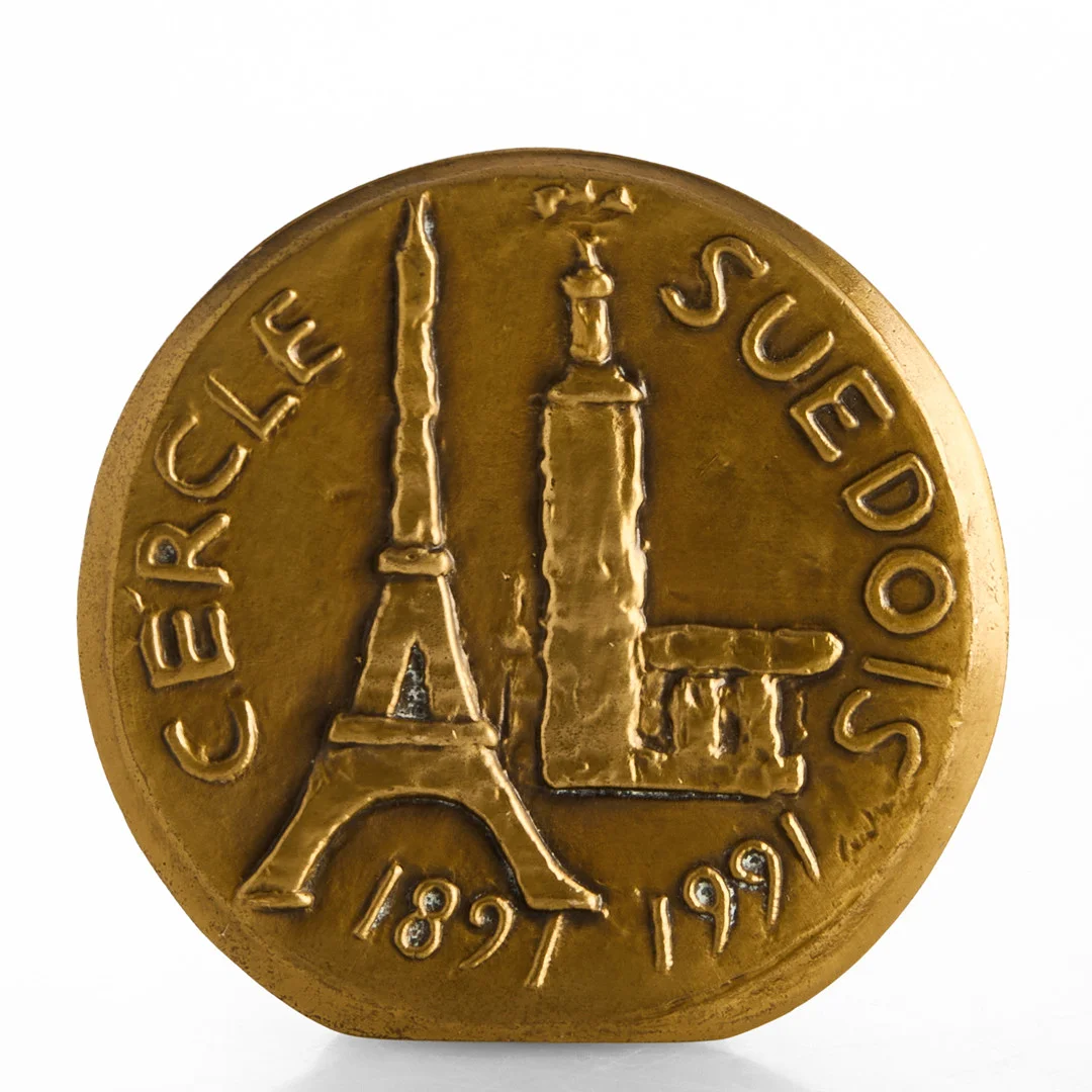 MEDALJ, Gudmar Olovson för Svensk penklubben, Paris 1991. — Orders & Medals — Crafoord Auktioner Stockholm