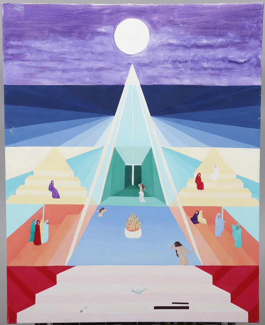 CHRISTIN OHLIN (1946-2025). "Ypsilon", olja på duk, signerad och daterad -92. — Paintings — Växjö Auktionskammare