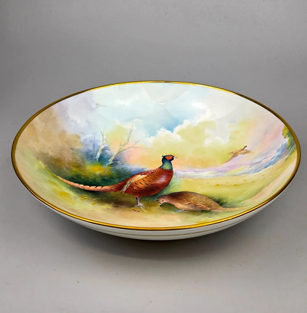 HAND PAINTED AND SIGNED MINTON BOWL. — Ceramics & Porcelain — Chalkwell Auctions