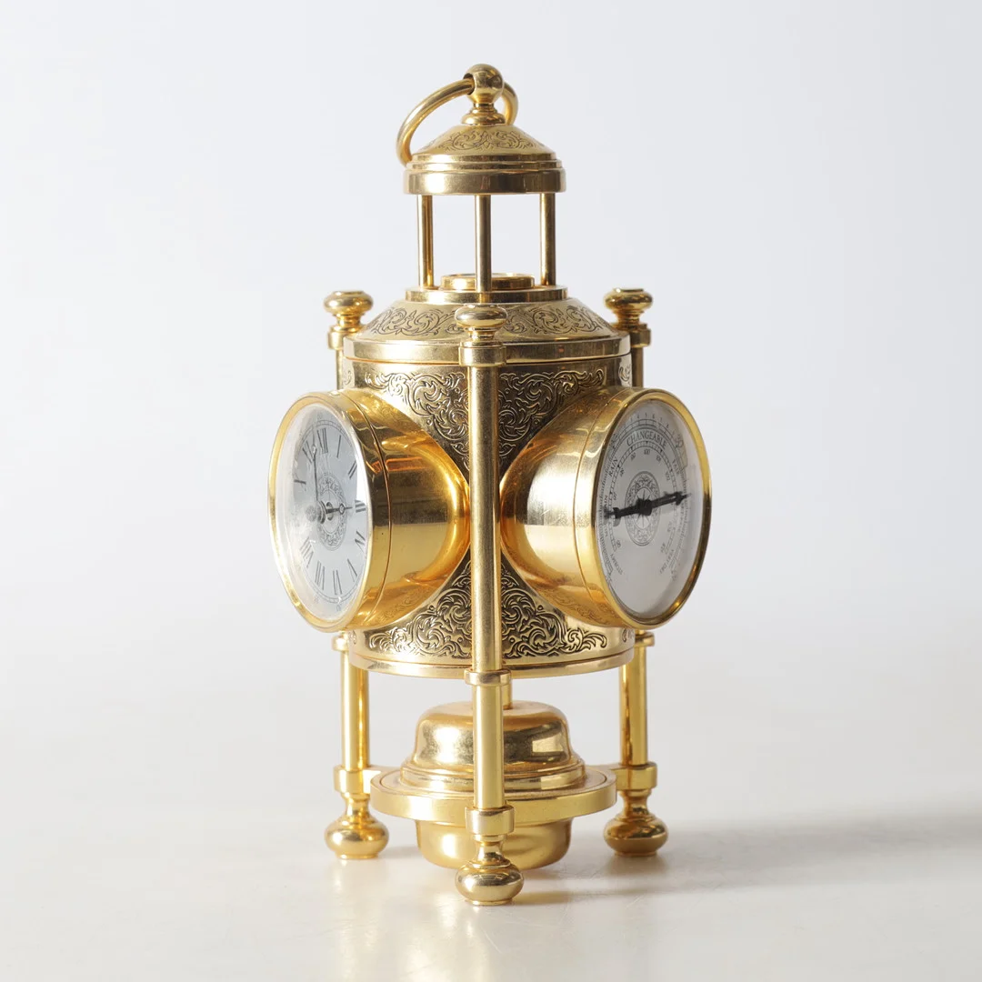 RESEUR, med baro- & termometer, mässing, 1900-tal. — Technica & Nautica — Gomér & Andersson Nyköping