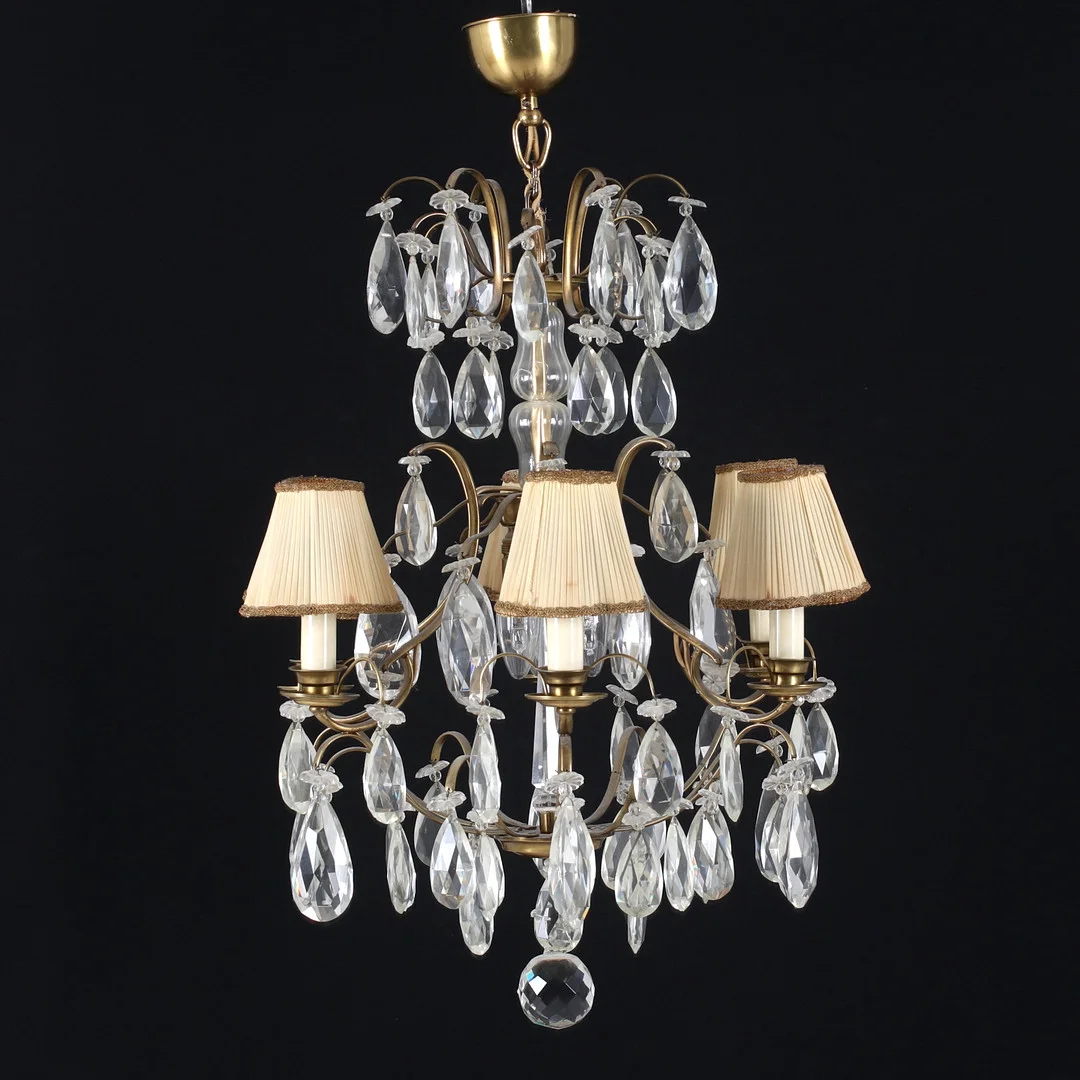 LJUSKRONA, rokokostil, 1900-tal. — Chandeliers — Stadsauktion Sundsvall