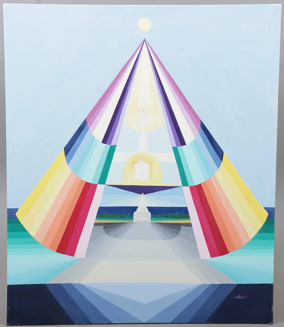 CHRISTIN OHLIN (1946-2025). "Ypsilon", olja på duk, signerad och daterad -93. — Paintings — Växjö Auktionskammare