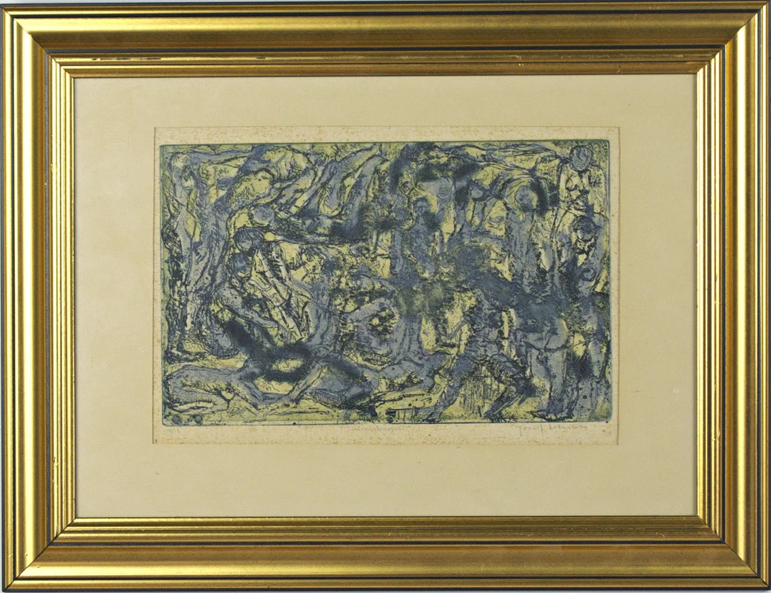JOSEF SCHIBLI. Etsning 4/12, "Silverskogen", signerad. — Engravings & Prints — Höganäs Auktionsverk