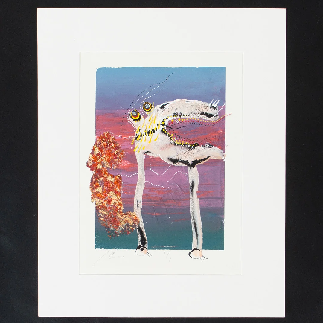 JUAN CANO. Blandteknik, fantasidjur, signerad. — Paintings — Laholms Auktionskammare