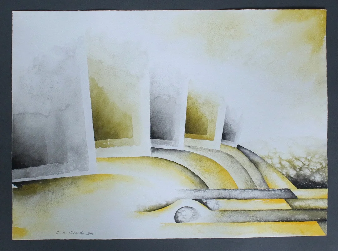HEINZ DIETER EBERT. Mischtechnik, signiert, 1998, ca. 47 x 65 cm. — Drawings — Stockholms Auktionsverk Düsseldorf/Neuss