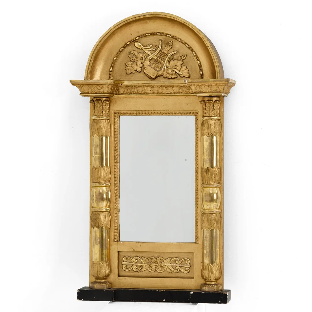 SPEGEL, empire, bronserad och förgylld. — Mirrors — Crafoord Auktioner Stockholm