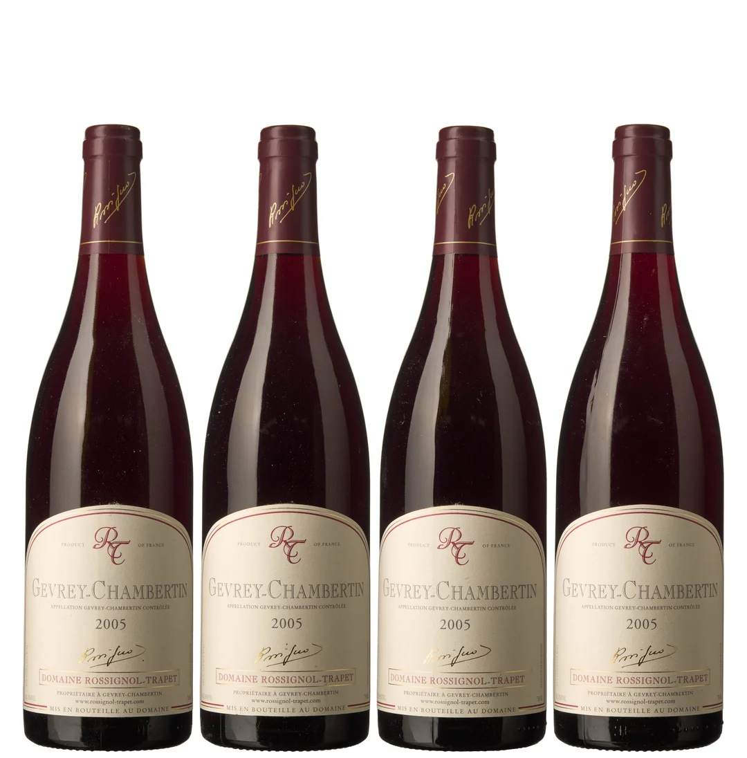 4 x Gevrey-Chambertin 2005, Rossignol-Trapet — 4 x Gevrey-Chambertin 2005, Rossignol-Trapet — Vin/Vin — Blomqvist